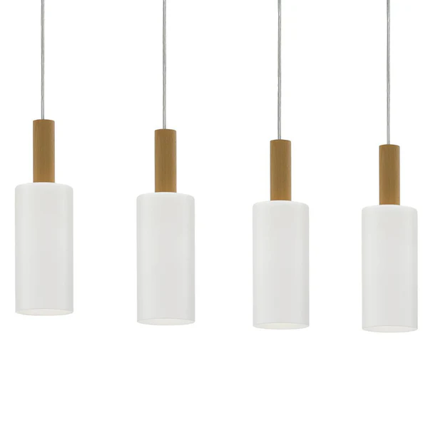 Pendelleuchte Oakham I - Satiniertes glas - 4-flammig