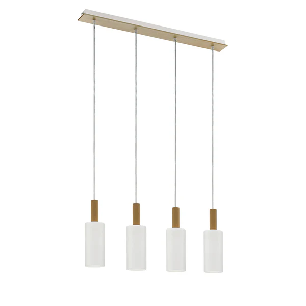 Pendelleuchte Oakham I - Satiniertes glas - 4-flammig - Image 3