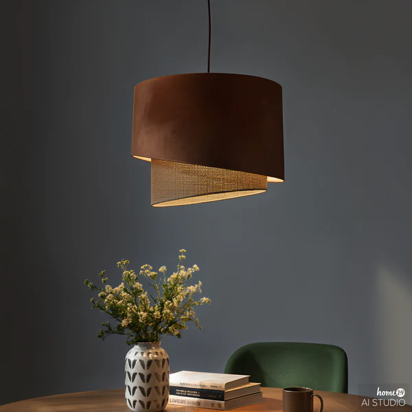 Pendelleuchte OKO Typ B - Textil / Rattan - 1-flammig - Image 11