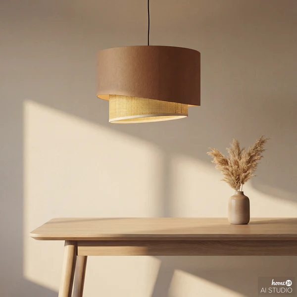 Pendelleuchte OKO Typ B - Textil / Rattan - 1-flammig - Image 12