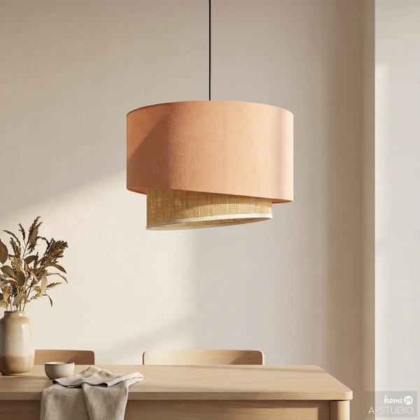 Pendelleuchte OKO Typ B - Textil / Rattan - 1-flammig - Image 3