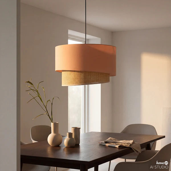 Pendelleuchte OKO Typ B - Textil / Rattan - 1-flammig - Image 8