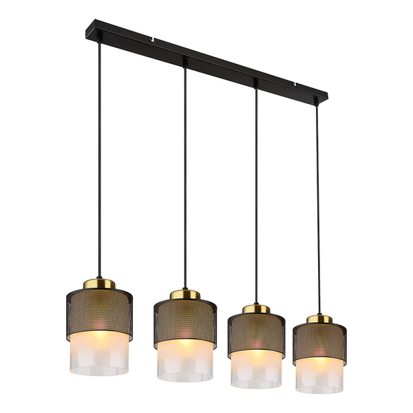 Pendelleuchte Olga - Satiniertes glas / Eisen - Flammenanzahl: 4 - Image 3