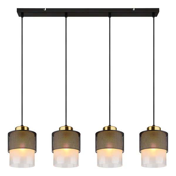 Pendelleuchte Olga - Satiniertes glas / Eisen - Flammenanzahl: 4 - Image 5