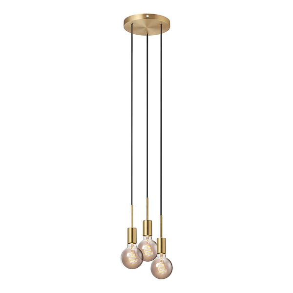 Pendelleuchte Paco I - Stahl - 3-flammig - Messing - Messing - Image 4