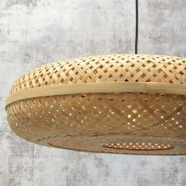 Pendelleuchte Palawan - Bambus massiv / Eisen - 1-flammig - Beige - Durchmesser: 60 cm - Image 8