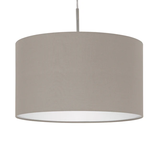 Pendelleuchte Pasteri III - Mischgewebe / Stahl - 1-flammig - Cappuccino - Breite: 38 cm