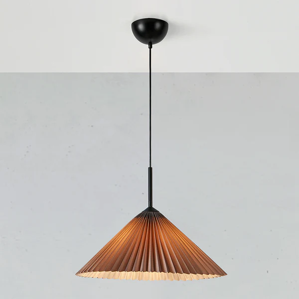 Pendelleuchte Plisado - PVC - 1-flammig - Grau - Image 2