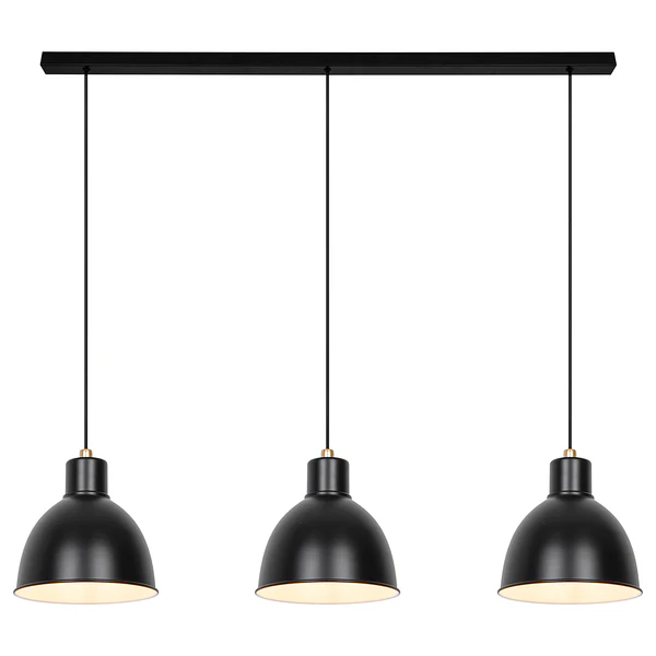 Pendelleuchte Pop 3-flammig - Aluminium - Schwarz