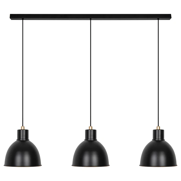 Pendelleuchte Pop 3-flammig - Aluminium - Schwarz - Image 3