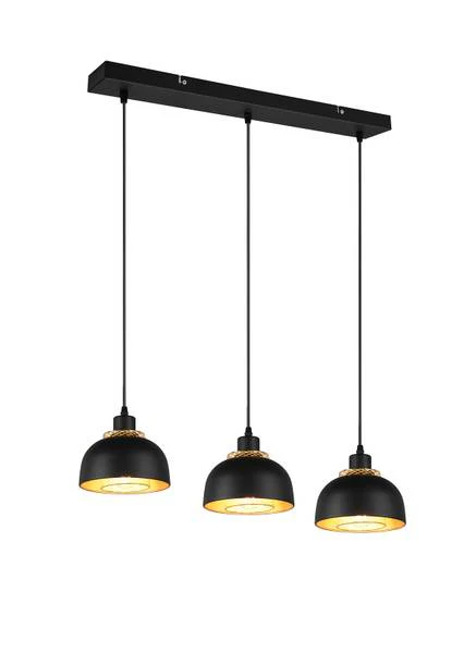 Pendelleuchte Punch 3-flammig - Eisen - Schwarz - Image 5