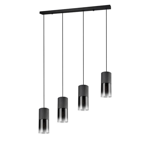Pendelleuchte Robin II - Klarglas / Aluminium - 4-flammig - Image 8