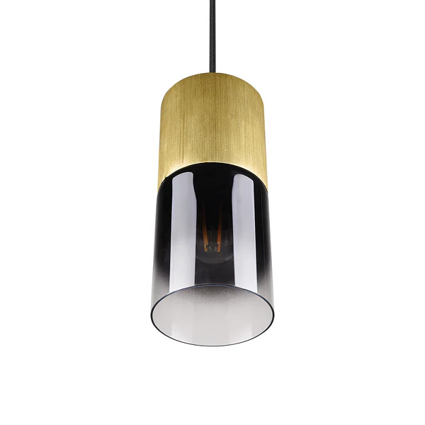 Pendelleuchte Robin Typ A - Rauchglas / Stahl - 1-flammig - Image 6