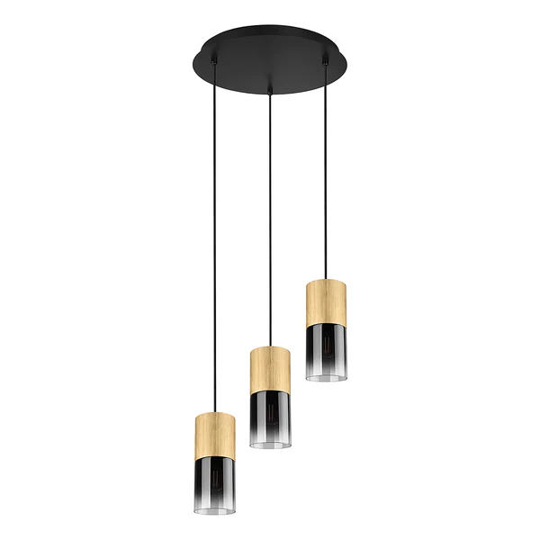 Pendelleuchte Robin Typ B - Rauchglas / Stahl - 1-flammig - Image 2