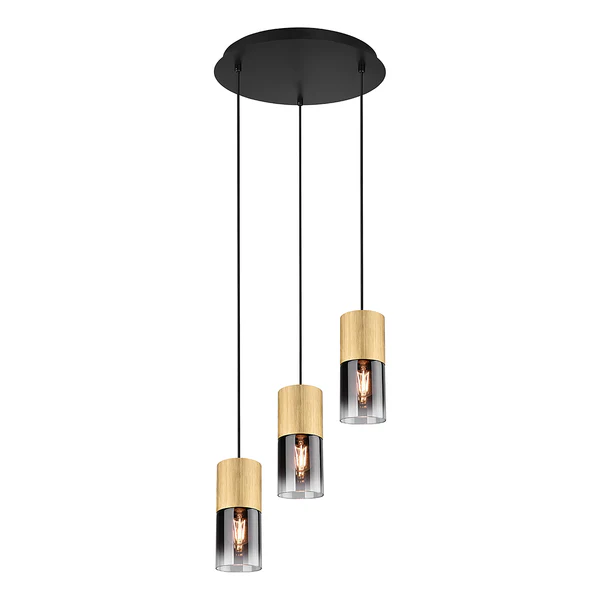 Pendelleuchte Robin Typ B - Rauchglas / Stahl - 1-flammig - Image 3