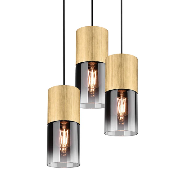 Pendelleuchte Robin Typ B - Rauchglas / Stahl - 1-flammig - Image 4