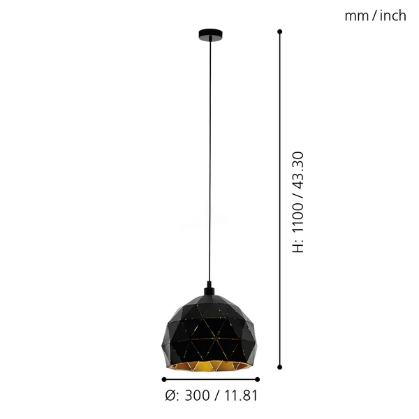 Pendelleuchte Roccaforte I - Stahl - 1-flammig - Schwarz - Image 4