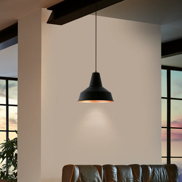 Pendelleuchte Somerton I - Stahl - 1-flammig - Schwarz / Kupfer - Durchmesser: 35 cm - Image 2