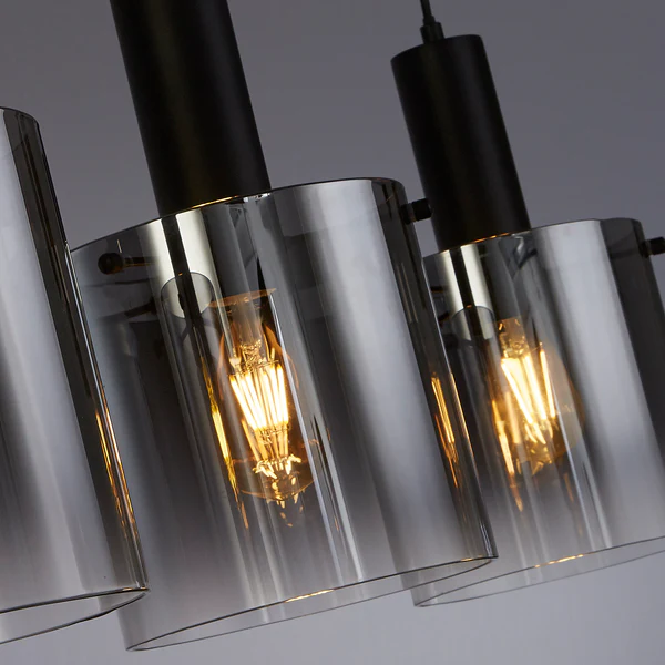 Pendelleuchte Sweden - Glas / Stahl - 4-flammig - Schwarz - Image 4