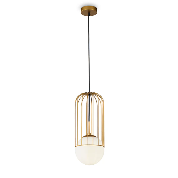Pendelleuchte Telford Typ B - Milchglas / Mischmetall - 1-flammig - Image 3