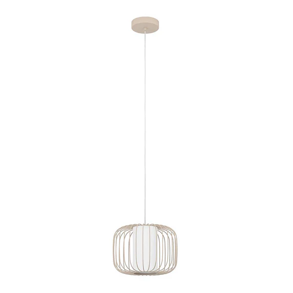 Pendelleuchte Terrarosa - Stahl / Mischgewebe - 1-flammig - Durchmesser: 29 cm - Image 2
