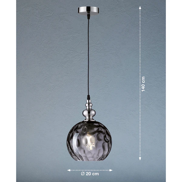 Pendelleuchte Uller - Glas / Eisen - 1-flammig - Schwarz - Image 3