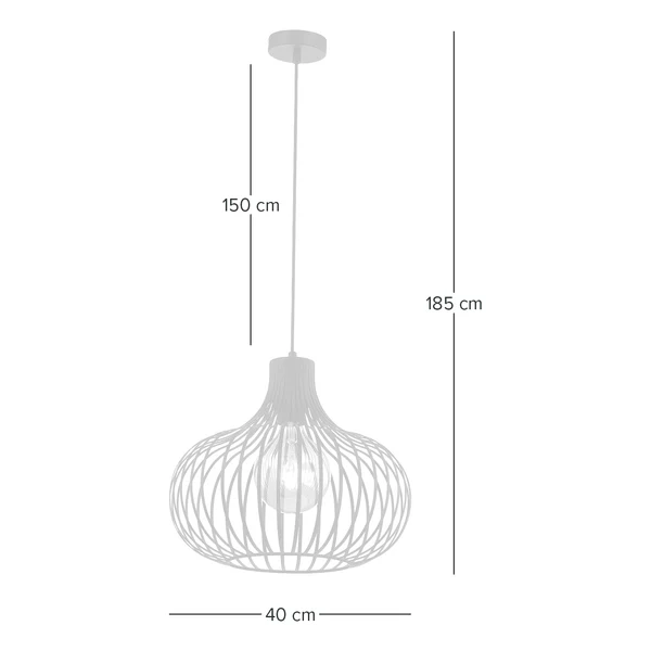 Pendelleuchte Vorey I - Eisen - 1-flammig - Image 6