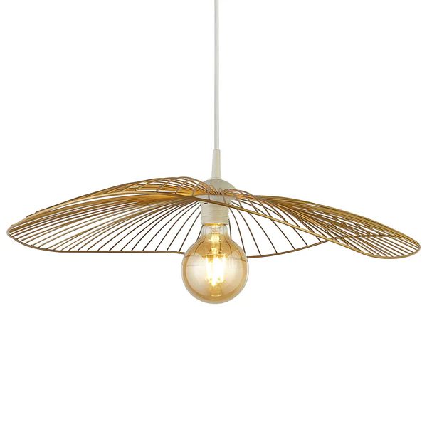 Pendelleuchte Wave Wire - Stahl - 1-flammig - Gold