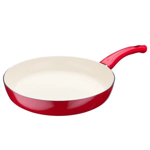 Pfannen-Set Ceramica - Aluminium - Rot / Beige - inkl. Pfannenwender - 3-teilig - Image 2