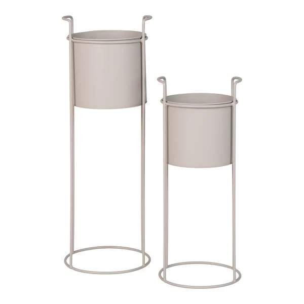 Pflanzständer-Set Rabo 2-teilig - Beige - Stahl - Image 5