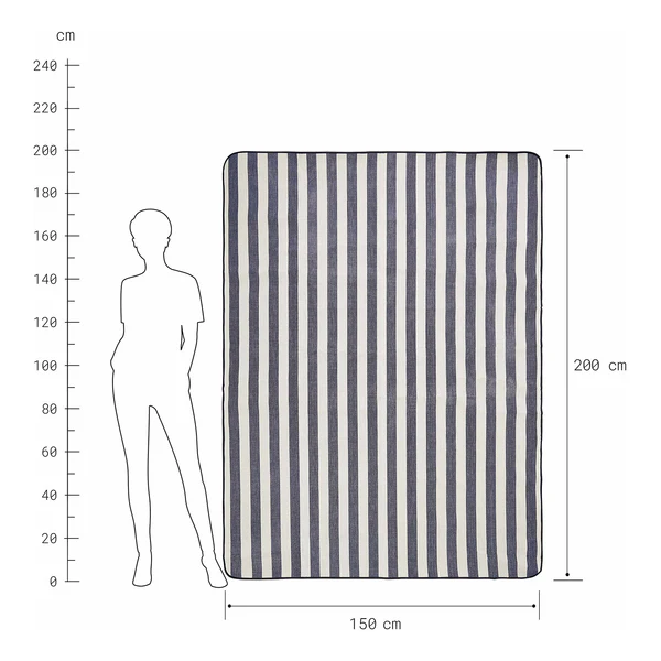Picknickdecke WANDERLUST Streifen - Polyacryl / Polyester - Creme - Image 6