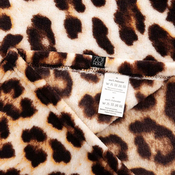 Plaid Leopard - Polyester Fleece - Braun - Image 2