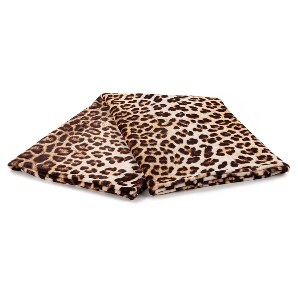 Plaid Leopard - Polyester Fleece - Braun - Image 3