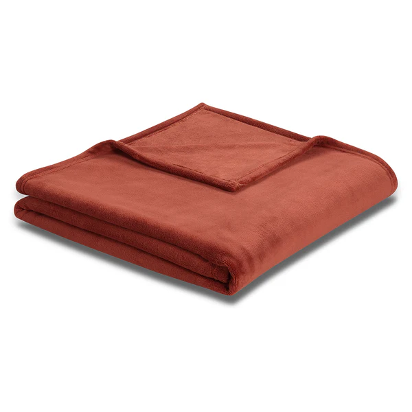 Plaid Soft & Cover - Polyester - Rostbraun