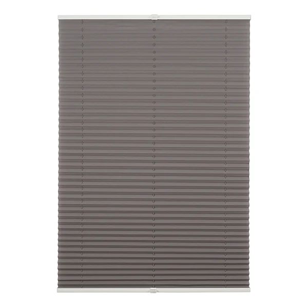 Plissee Klemmfix free - Polyester / Aluminium - Grau - 75 x 130 cm
