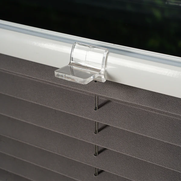 Plissee Klemmfix free - Polyester / Aluminium - Grau - 75 x 130 cm - Image 8