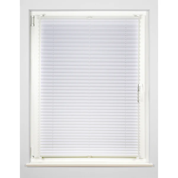 Plissee Klemmfix free - Polyester / Aluminium - Weiß - 80 x 130 cm - Image 4