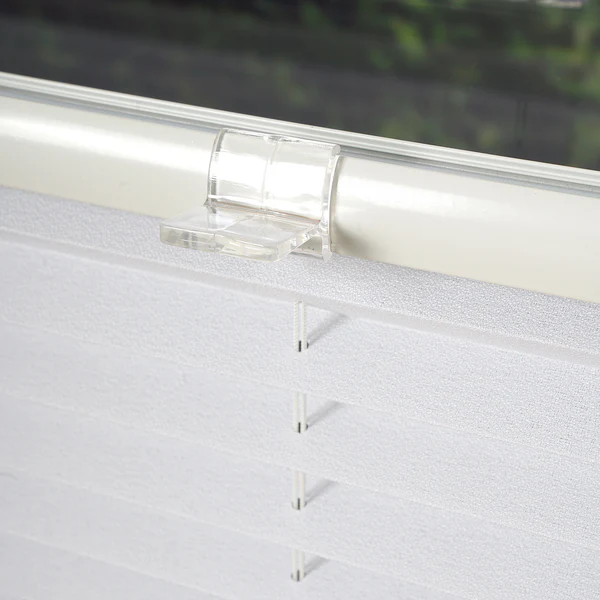 Plissee Klemmfix free - Polyester / Aluminium - Weiß - 80 x 130 cm - Image 8