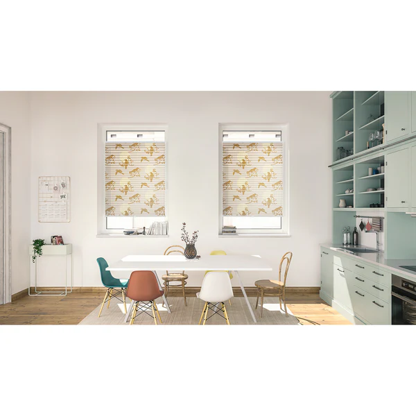 Plissee Klemmfix Moon Birds - Polyester - Beige - 45 x 130 cm - Image 3