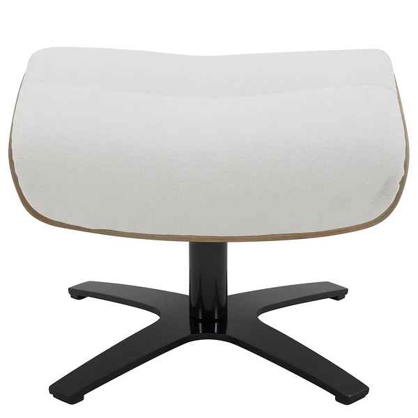 Polsterhocker BOULINS - Chenille / Eisen - Creme / Schwarz - Image 4