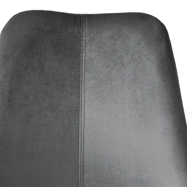 Polsterstuhl ALEDAS - Samt Vilda: Dunkelgrau - Schwarz - 2er Set - Image 9