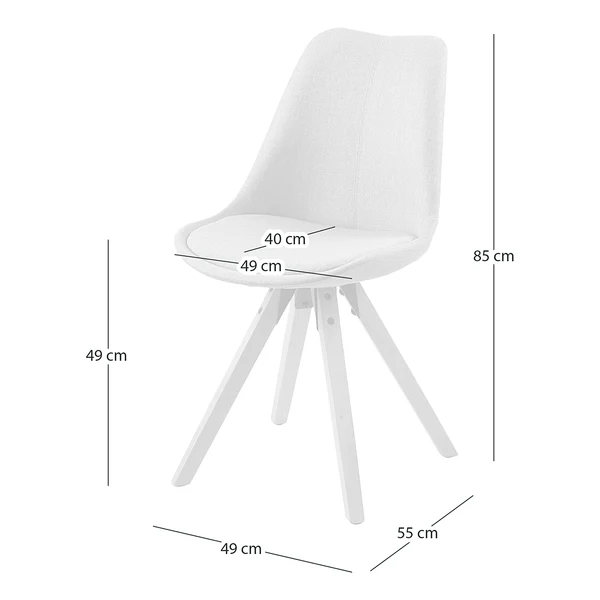 Polsterstuhl ALEDAS - Webstoff Cors: Dunkelgrau - Braun - 2er Set - Image 11