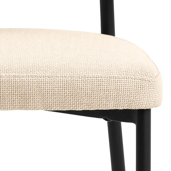 Polsterstuhl Asbo 2er-Set - Strukturstoff Badia: Beige - Image 12