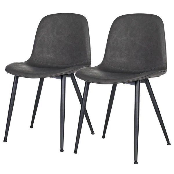 Polsterstuhl Capra 2er-Set - Anthrazit