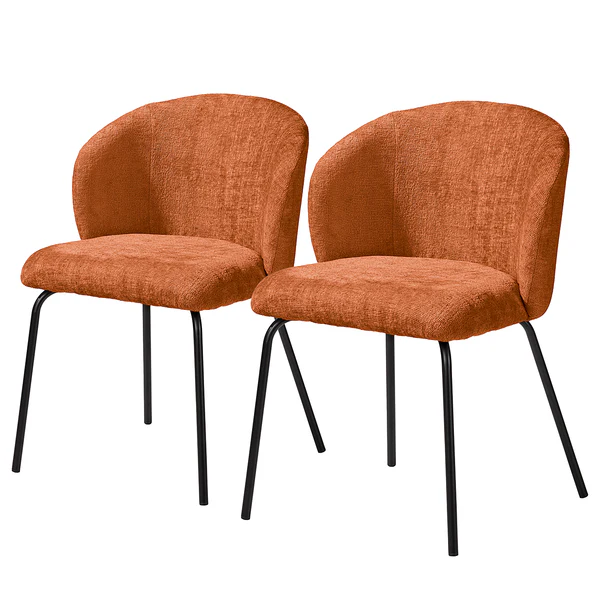 Polsterstuhl Charlisle 2er-Set - Terracotta