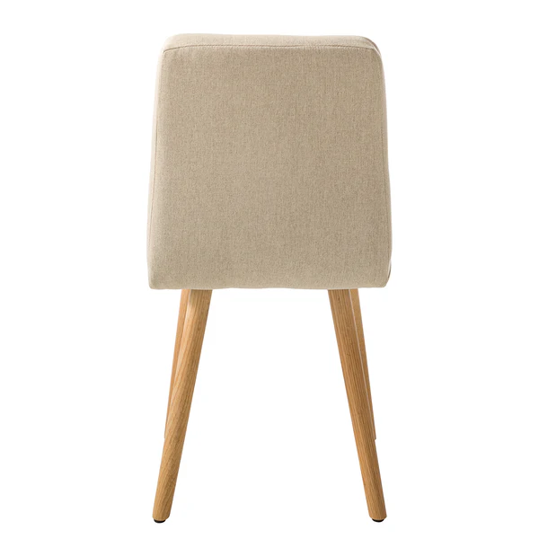 Polsterstuhl Doskie II - Leinen / Eiche massiv - Beige - 2er Set - Image 6