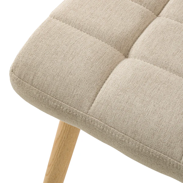 Polsterstuhl Doskie II - Leinen / Eiche massiv - Beige - 2er Set - Image 8