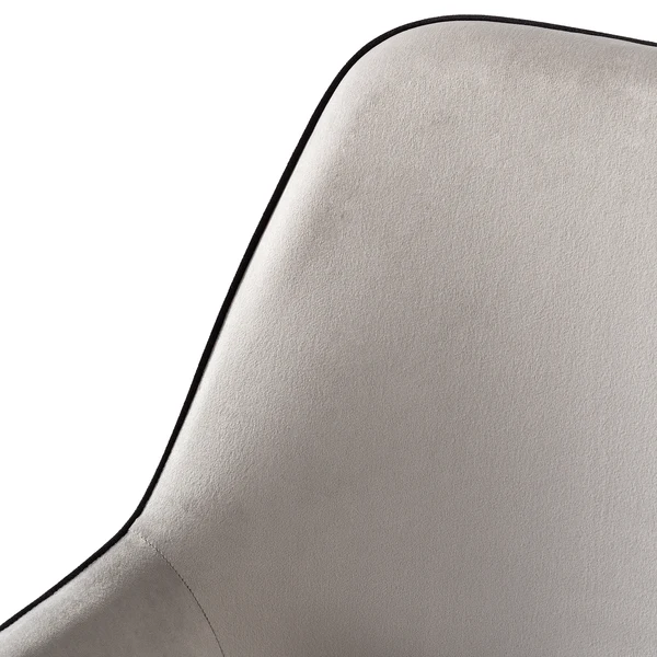 Polsterstuhl Evy II (2er-Set) - Samt & Webstoff / Metall - Schwarz - Kies - Image 8