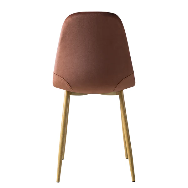 Polsterstuhl Iskmo VIII - Samt / Metall - Eiche Dekor - Rosa - 2er Set - Image 6