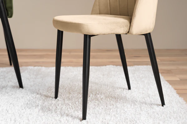 Polsterstuhl Jacklin IV (2er-Set) - Samt / Eisen - Beige - Image 12